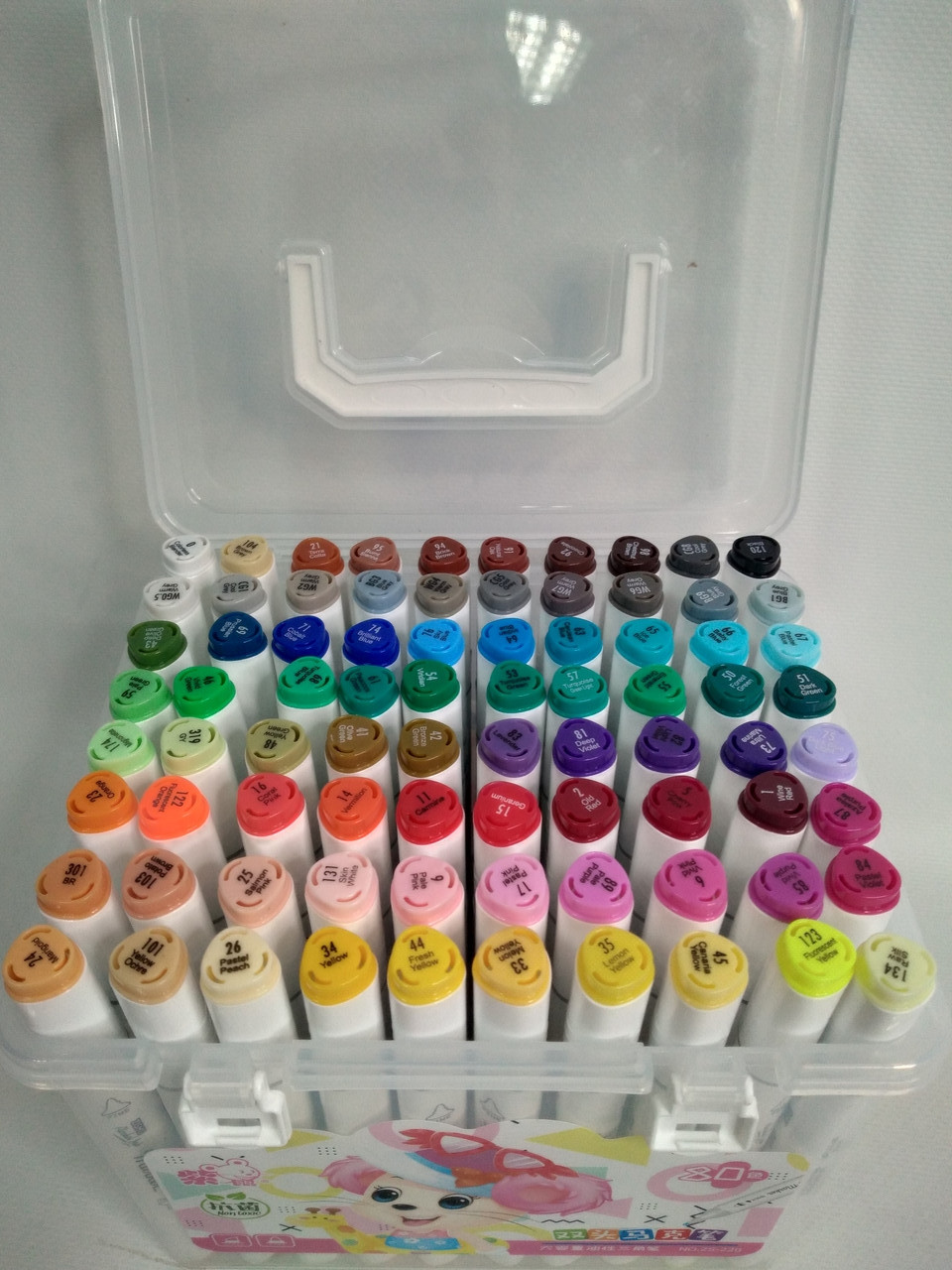 Набор маркеров двухсторонних для скетчинга 80 цветов (2 пера) - фото 1 - id-p167171017