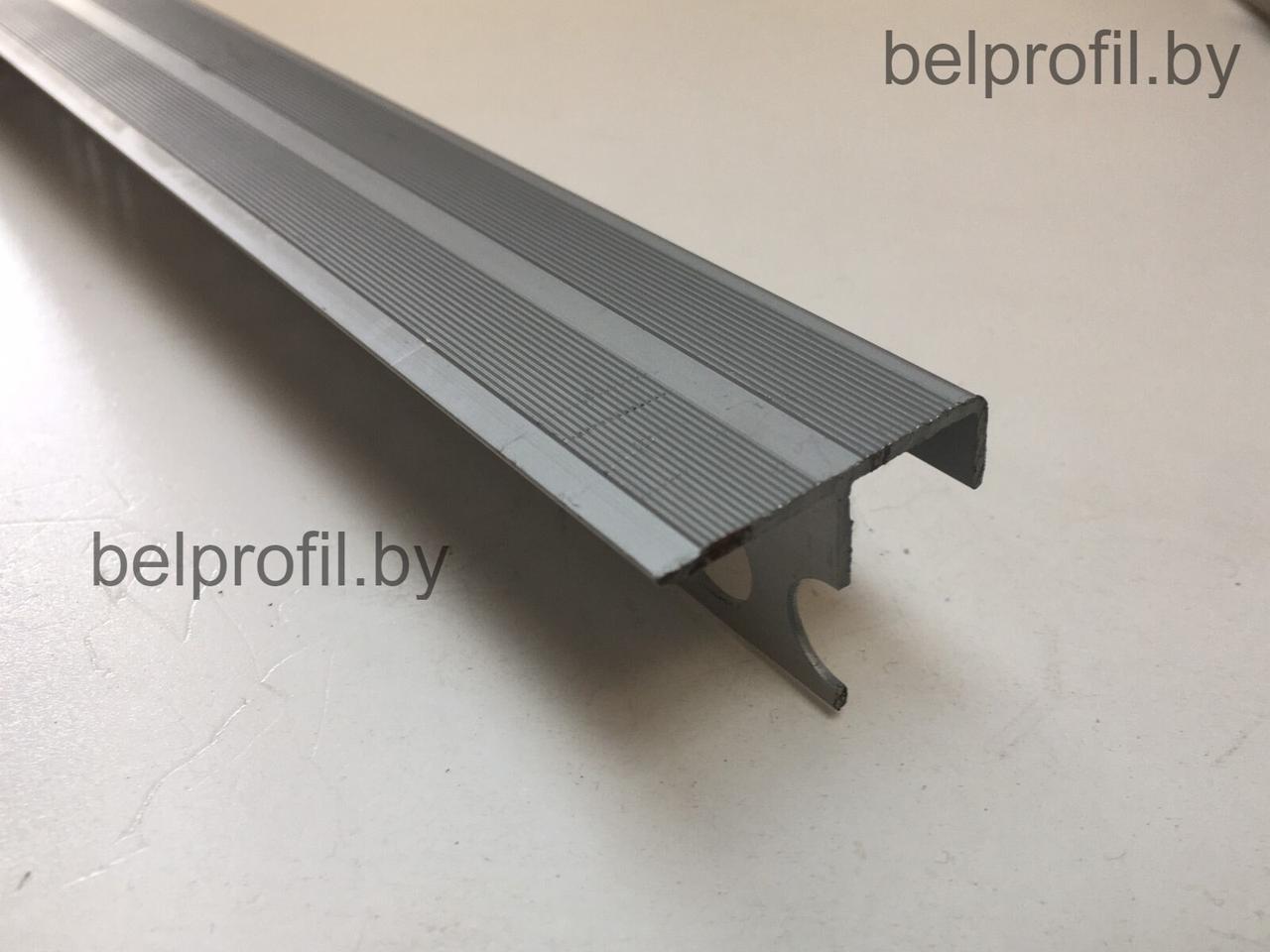 F-образный профиль для плитки и ступеней 35/10/14 мм, цвет серебро 270 см - фото 3 - id-p140987408