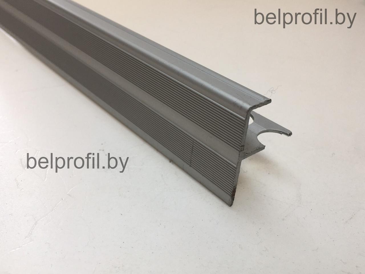 F-образный профиль для плитки и ступеней 35/10/14 мм, цвет серебро 270 см - фото 7 - id-p167199816