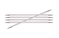 Knit Pro Спицы чулочные Nova Cubics 3.5 мм/15 см, никелированная латунь, серебристый, 5шт