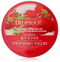 Очищающий крем для лица с экстрактом клубники Premium Clean & Deep Strawberry Yogurt Cleansing Cream, 300г