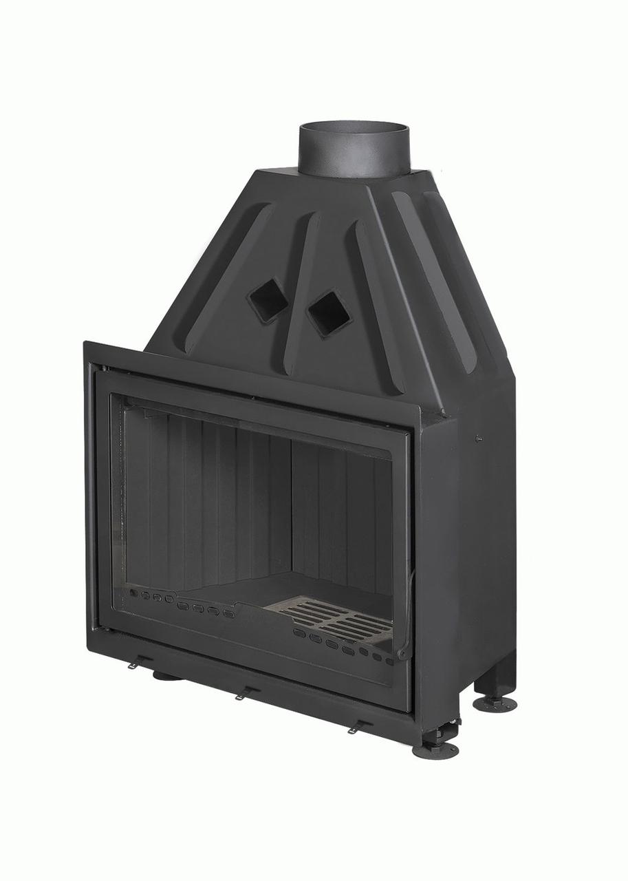 Каминная топка АЛЬФА 800B черный шамот