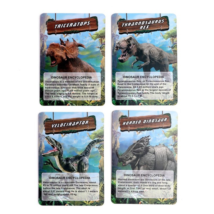 Конструктор винтовой «Мир динозавров», набор 4 штуки, 2 отвёртки 4 карточки, 100 деталей - фото 10 - id-p167223284