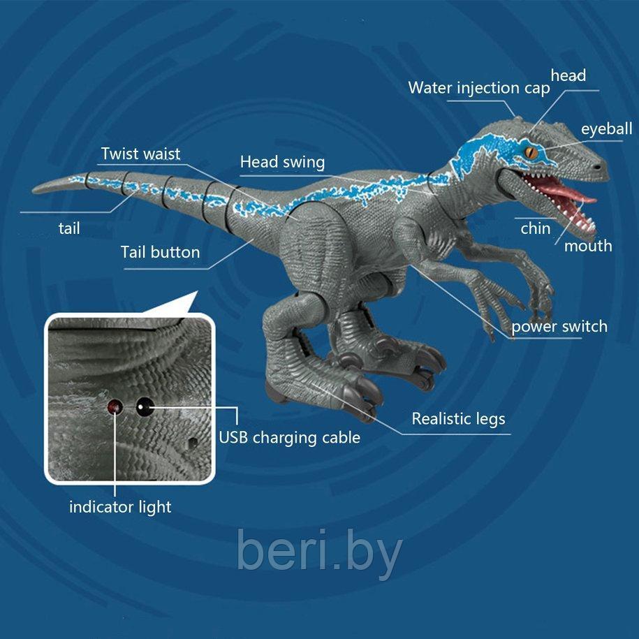 8001D Интерактивный Динозавр на радиоуправлении, сенсорное восприятие 67 см, USB зарядка - фото 9 - id-p167077314