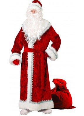 Карнавальный костюм Дед Мороз Боярский Красный,взрослый