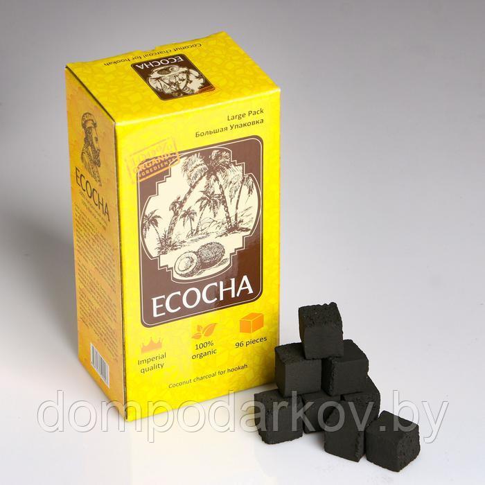 Кокосовый уголь для кальяна Ecocha, 96 кубиков - фото 1 - id-p167255234
