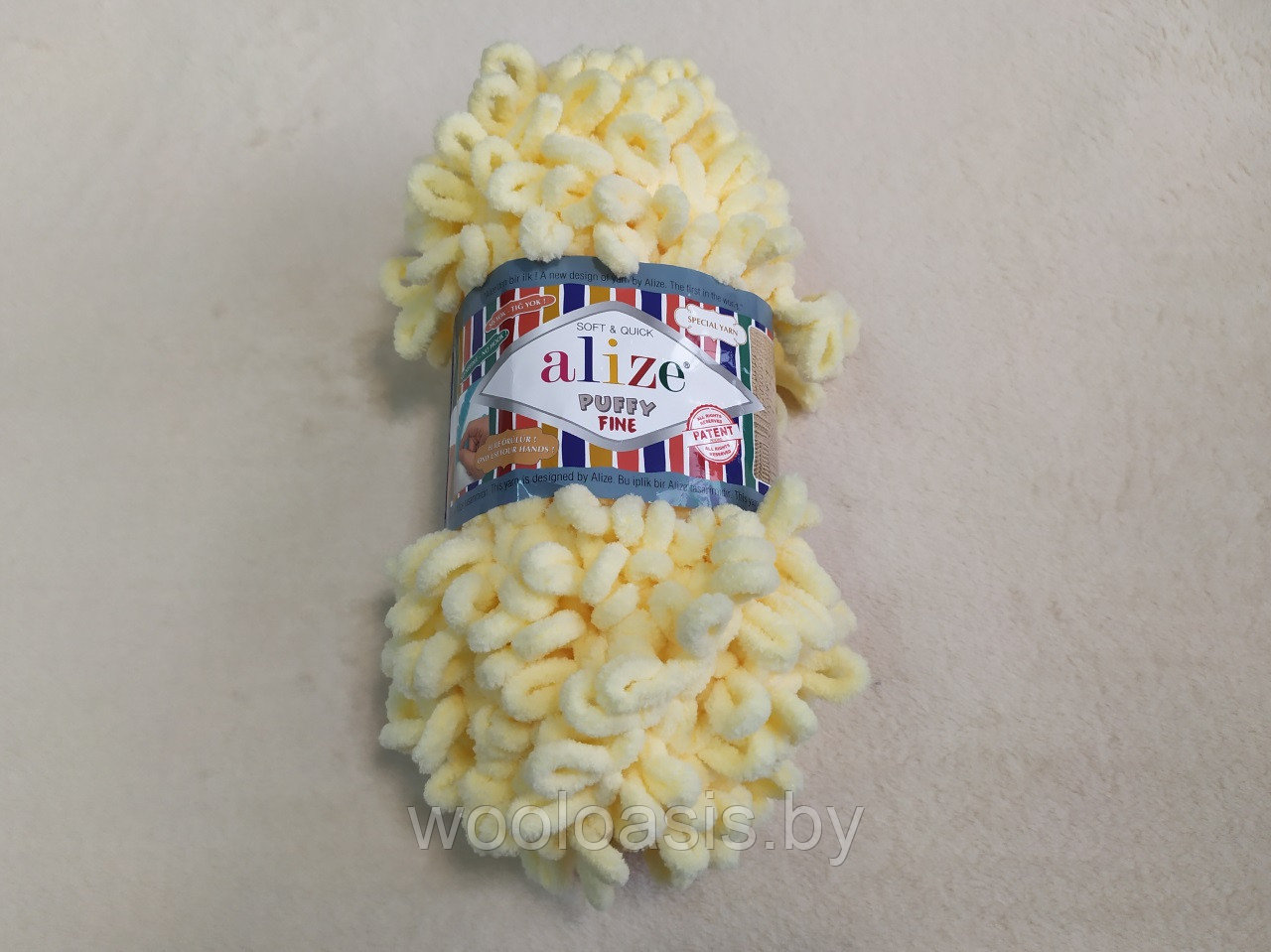 Пряжа Alize Puffy Fine, Ализе Пуффи Файн, турецкая, плюшевая, 100% микрополиэстер