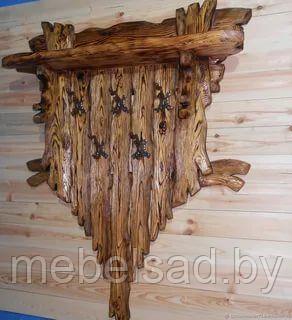 Вешалка настенная деревянная "Деревенская №3" - фото 1 - id-p167270938