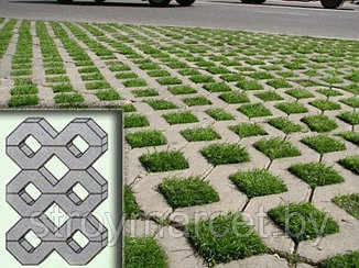 Тротуарная вибропрессованая плитка "Травница" - газонная решетка