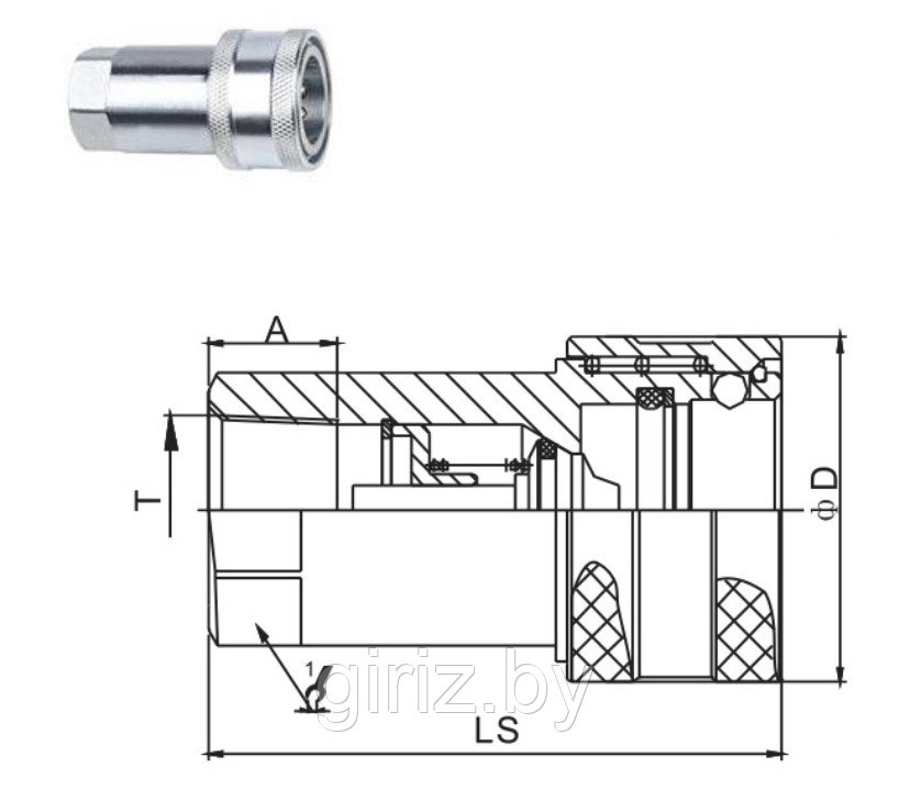 Корпус муфты разрывной G1 1/2 (мама, вн.р)