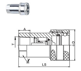 Корпус муфты разрывной G1/4 (мама, вн.р)