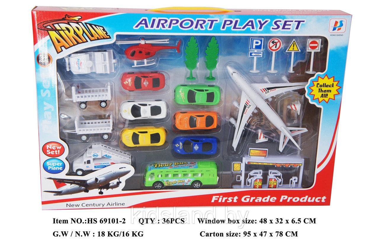 Игровой набор с машинками и самолетами  "АЭРОПОРТ",HS69101-2HS69101-2
