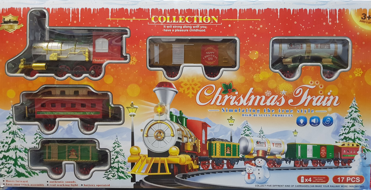 Детская железная дорога Christmas Train Большая (Новогодняя)
