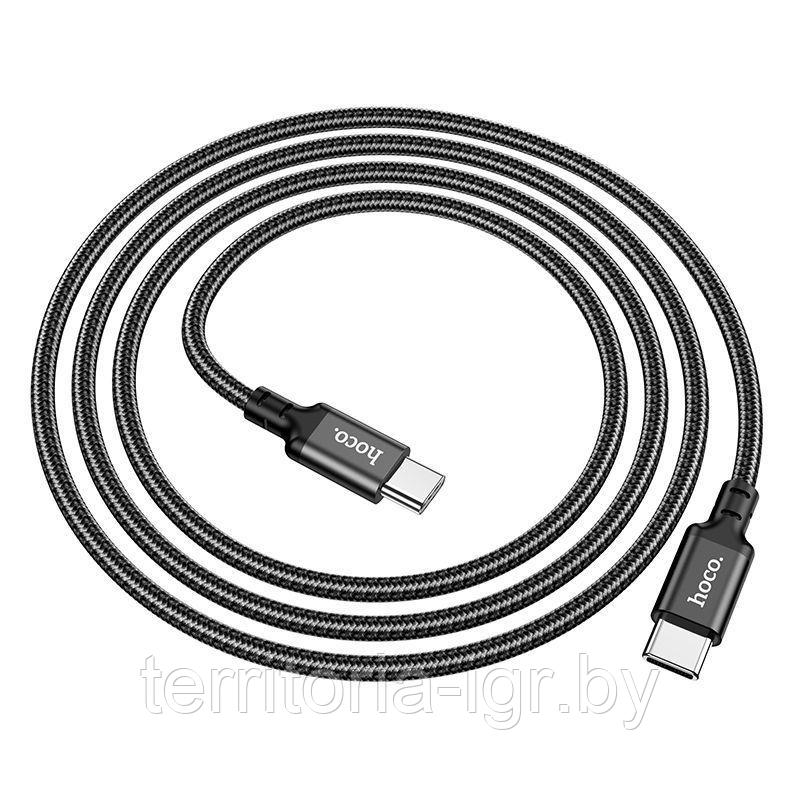 Дата-кабель X14 Type-C to Type-C 1м. PD 60W 3А. черный Hoco - фото 3 - id-p167284115