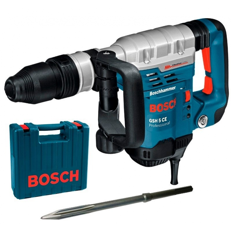 Отбойный молоток BOSCH GSH 5 CE (1150 Вт, 8.3 Дж, 2900 уд/мин, патрон SDS-MAX, вес 6.8 кг) - фото 1 - id-p165705696