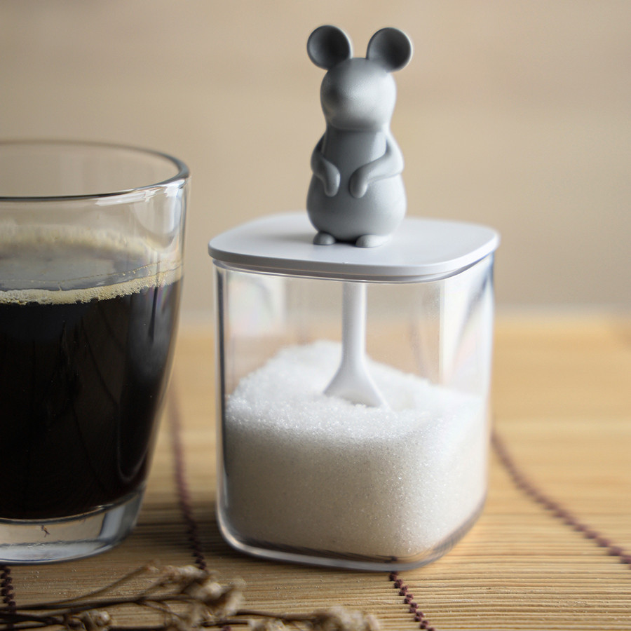 Банка для сыпучих продуктов Lucky Mouse Seasoning с ложкой, 250 мл - фото 2 - id-p167303551