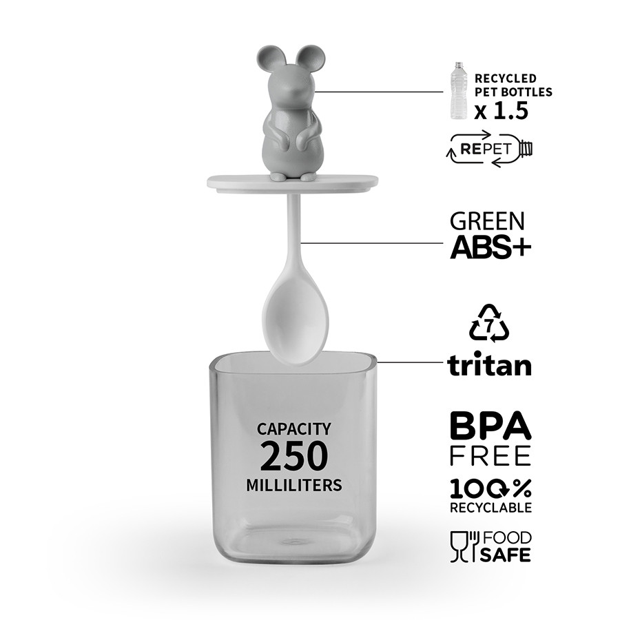 Банка для сыпучих продуктов Lucky Mouse Seasoning с ложкой, 250 мл - фото 5 - id-p167303551