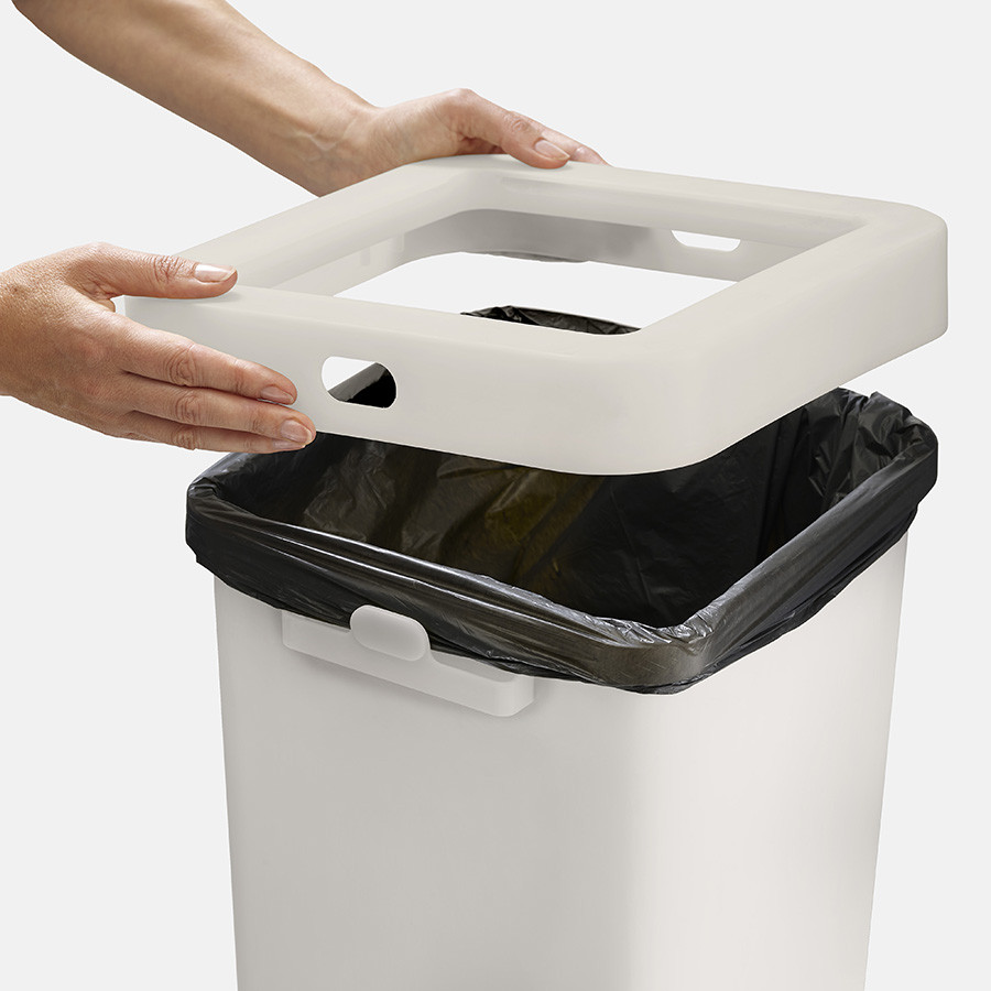 Контейнер для мусора с двумя баками Totem Pop 40 л белый - фото 2 - id-p167305654