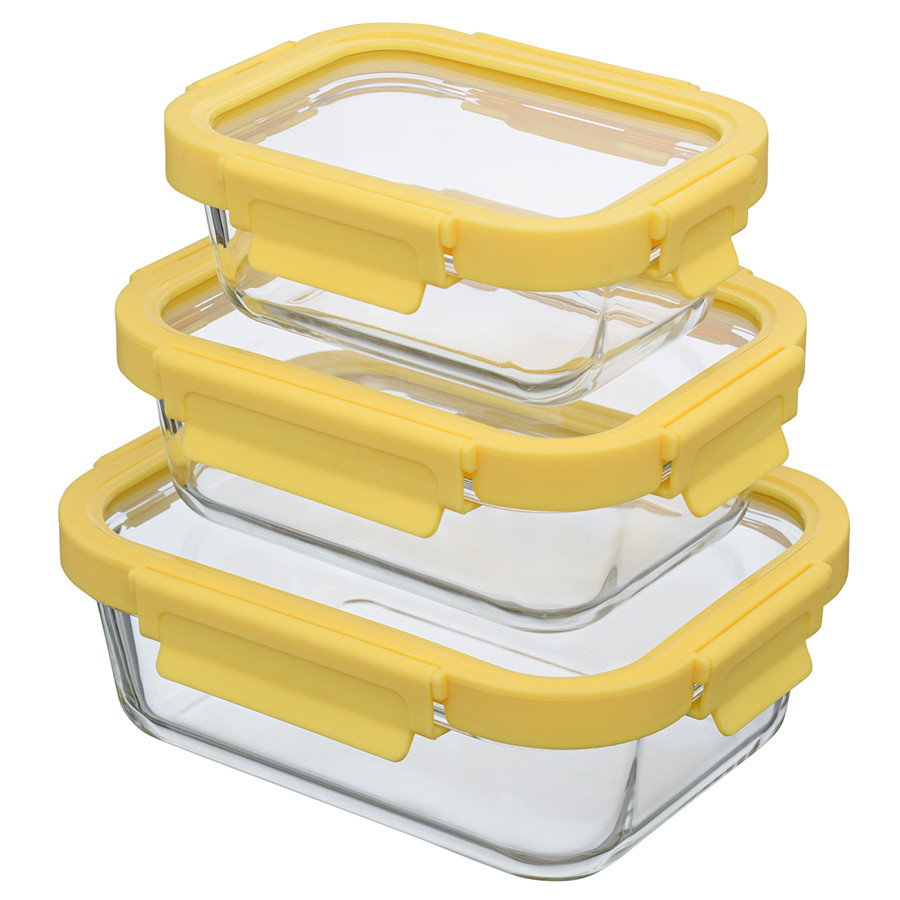Набор контейнеров для запекания и хранения Smart Solutions, желтый, 3 шт. - фото 1 - id-p167307711