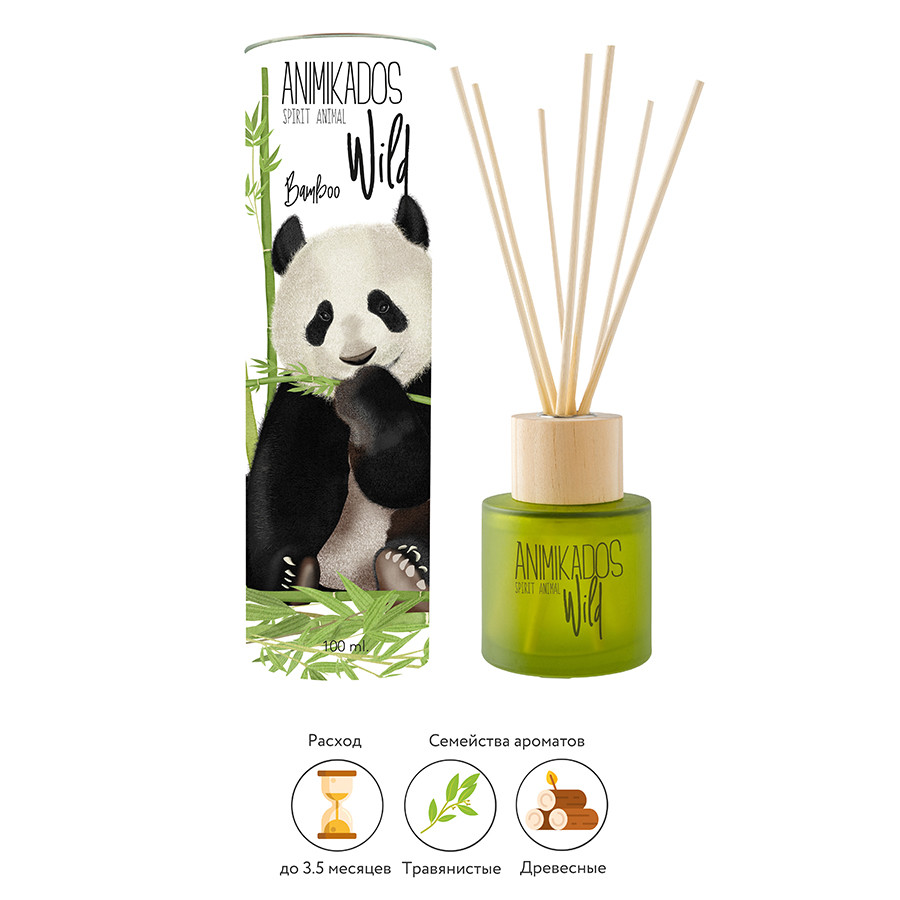 Диффузор ароматический Wild Panda, Бамбуковый, 100 мл - фото 2 - id-p167304765