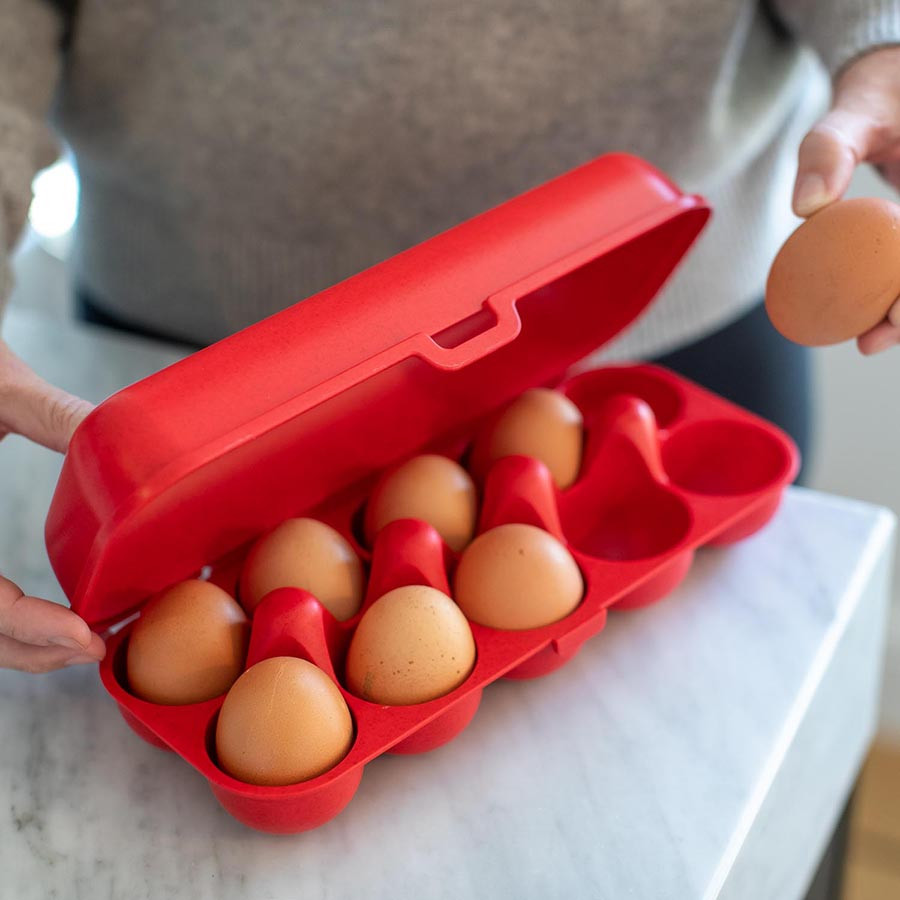 Контейнер для яиц Eggs To Go, Organic, красный - фото 2 - id-p167305775