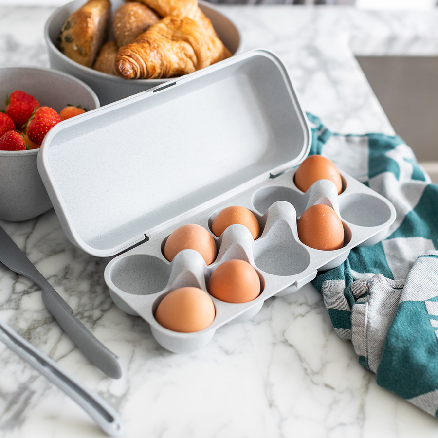 Контейнер для яиц Eggs To Go, Organic, серый - фото 3 - id-p167305776