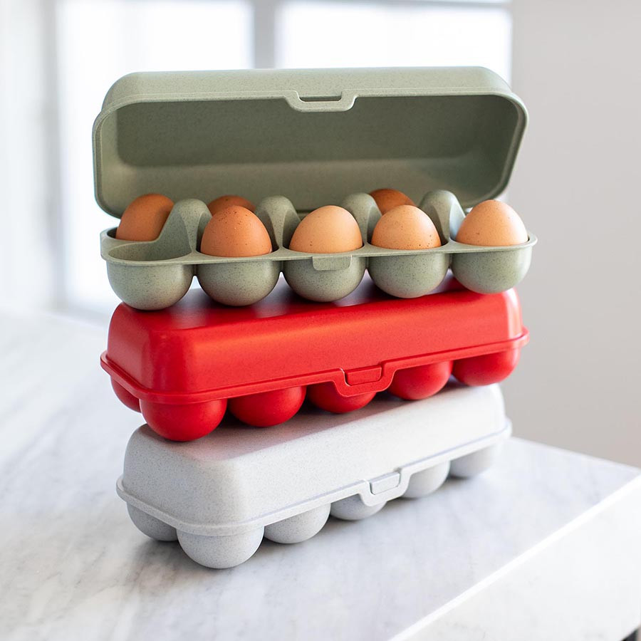 Контейнер для яиц Eggs To Go, Organic, серый - фото 4 - id-p167305776