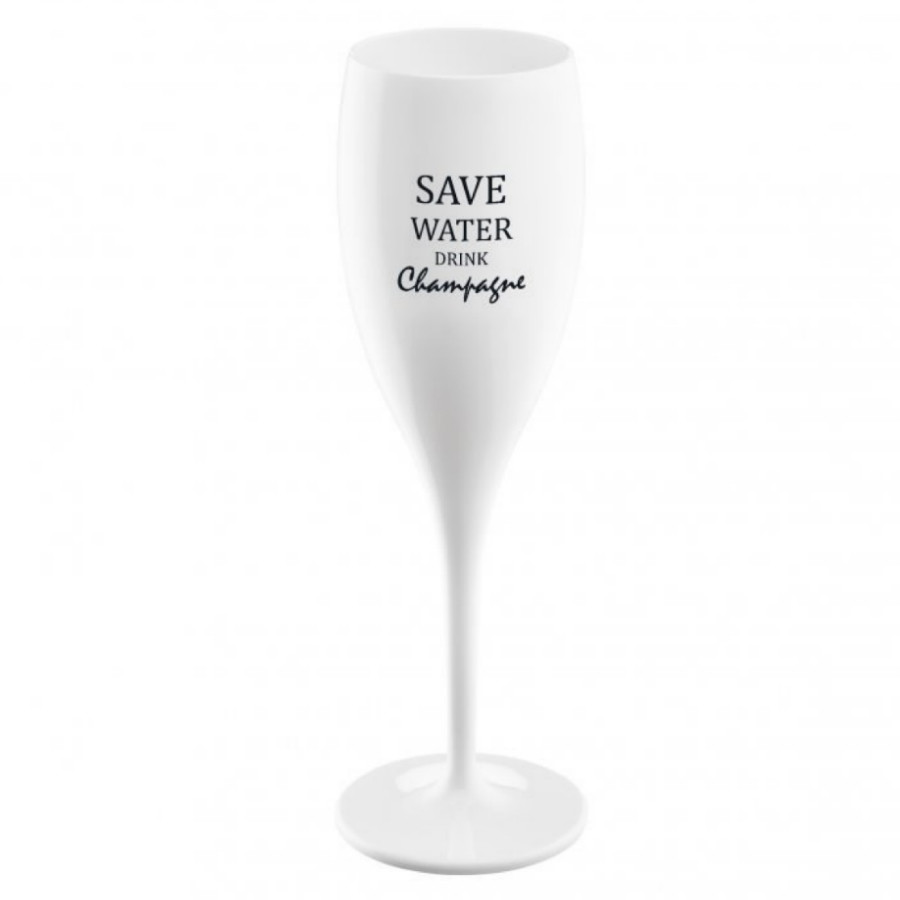 Бокал для шампанского Save Water Drink Champagne, 100 мл, акрил, белый - фото 1 - id-p167303829