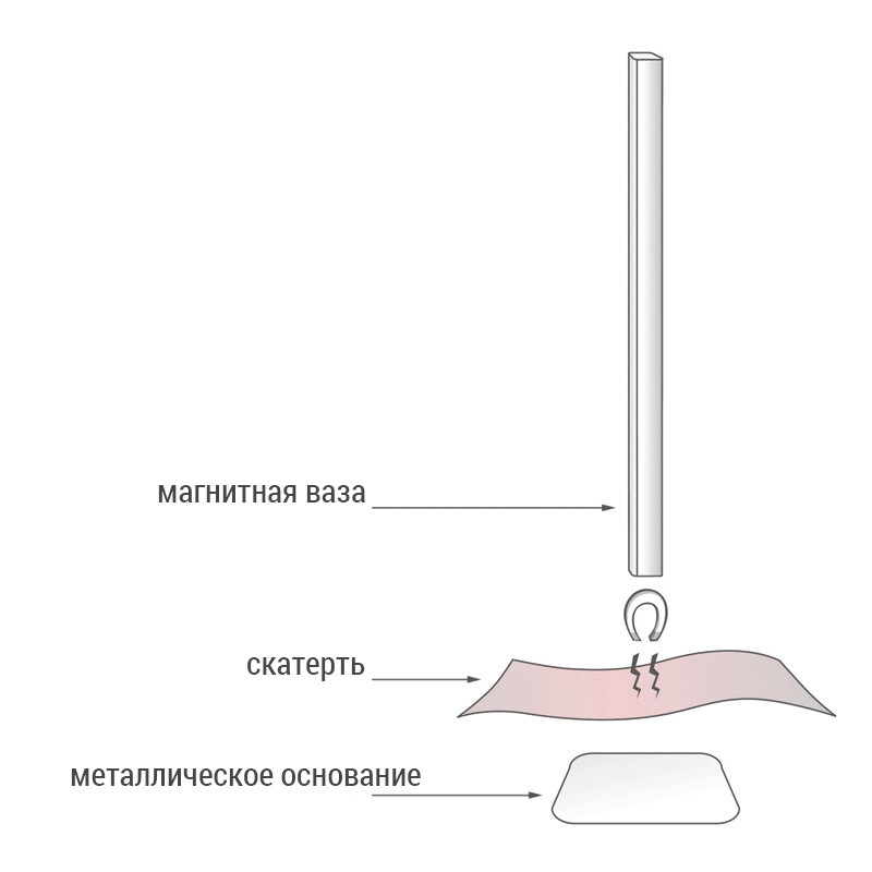 Набор магнитных ваз Magnetic Vase серебристый - фото 2 - id-p167307789