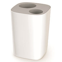 Контейнер мусорный Split для ванной комнаты, бело-серый