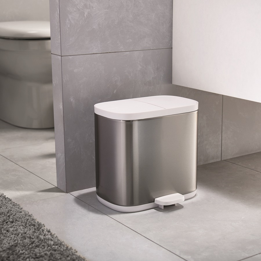Контейнер мусорный Split для ванной комнаты, нержавеющая сталь - фото 7 - id-p167305786