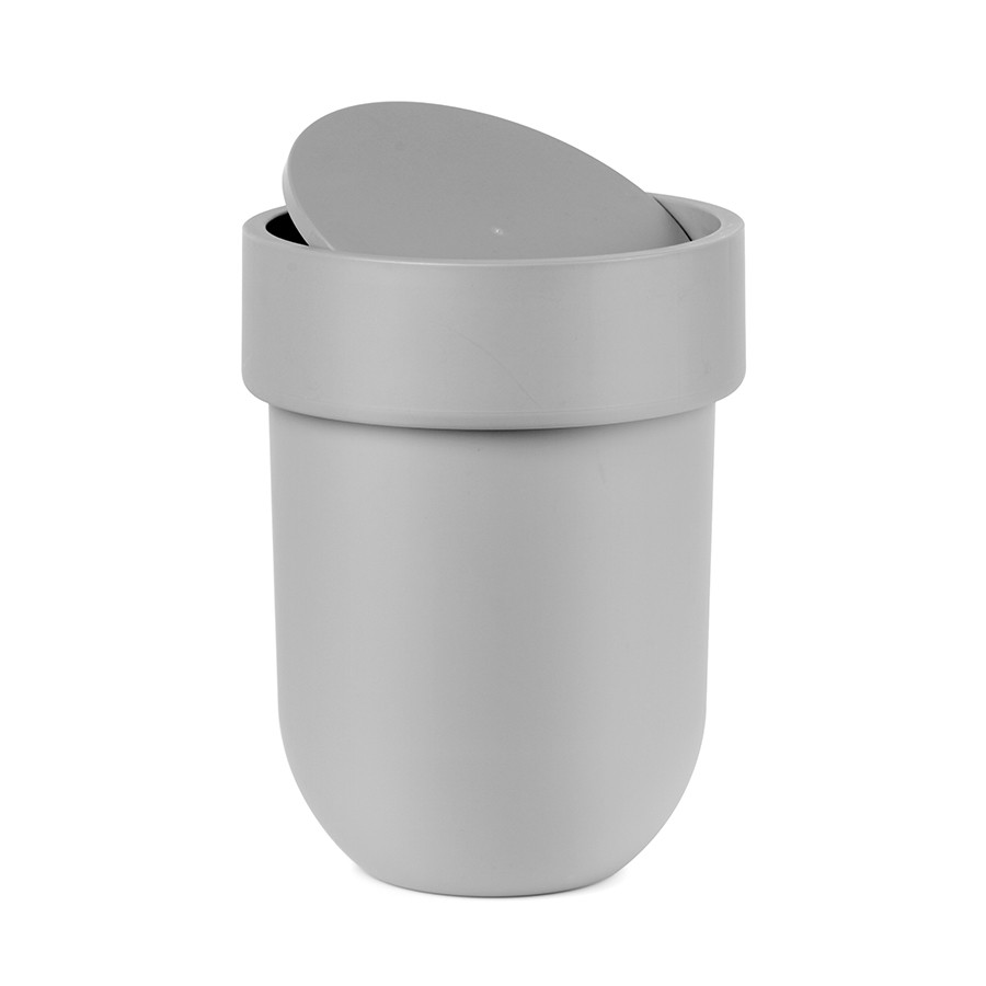 Контейнер мусорный Touch с крышкой серый - фото 1 - id-p167305788