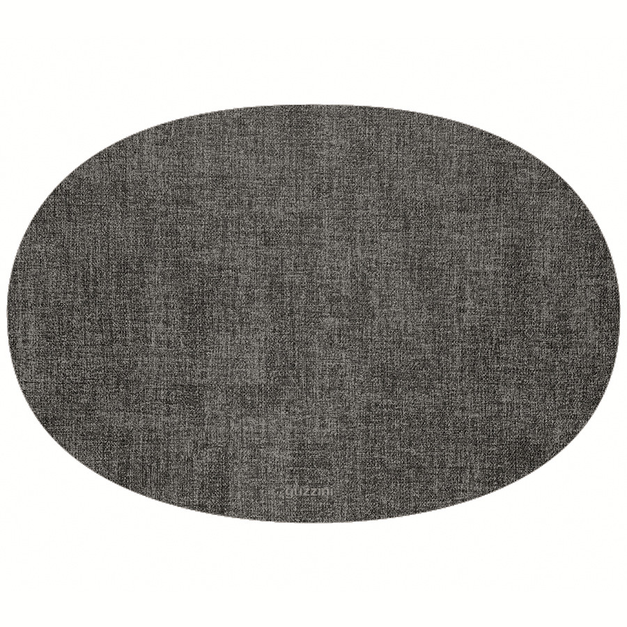 Салфетка подстановочная овальная двухсторонняя Fabric, темно-серая - фото 1 - id-p167310076
