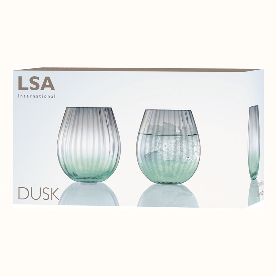 Набор низких стаканов Dusk, 425 мл, зелено-серый, 2 шт. - фото 5 - id-p167307823