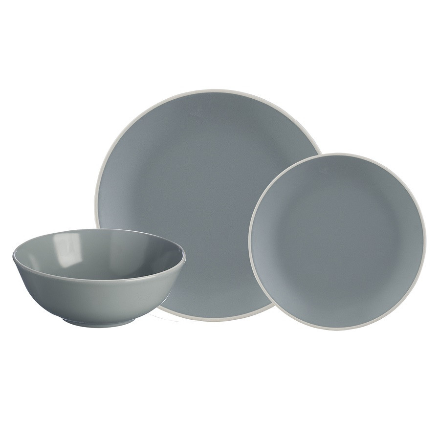 Набор обеденной посуды Classic 12 предметов серый - фото 1 - id-p167307840