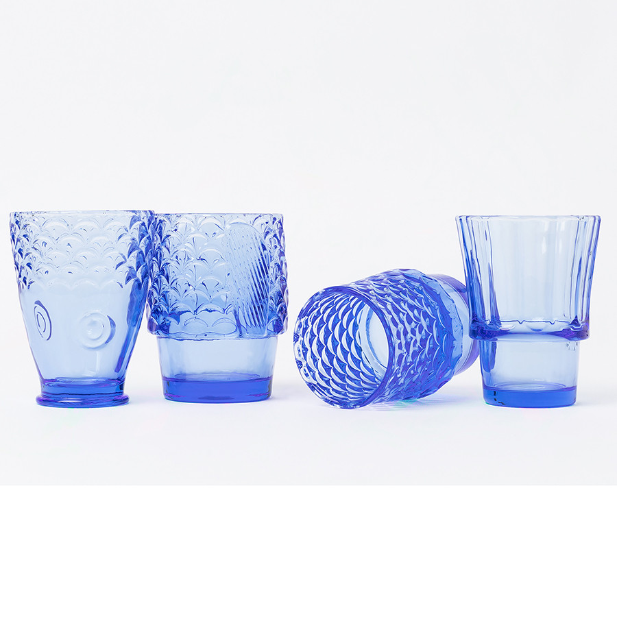 Набор подарочный из 4-х стаканов Koifish, голубой - фото 4 - id-p167307847