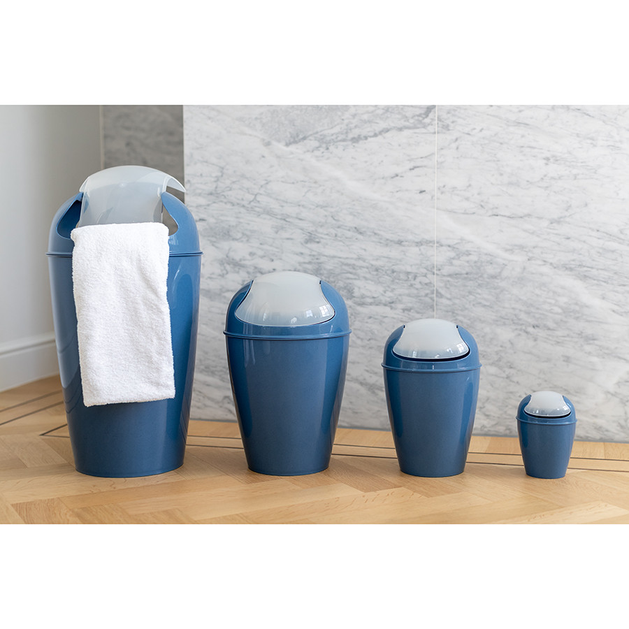 Корзина для мусора с крышкой Del, Organic, 5 л, синяя - фото 3 - id-p167305857
