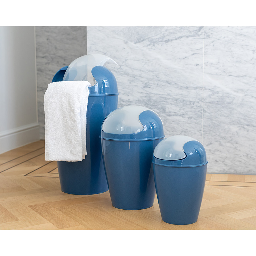Корзина для мусора с крышкой Del, Organic,12 л, синяя - фото 4 - id-p167305858