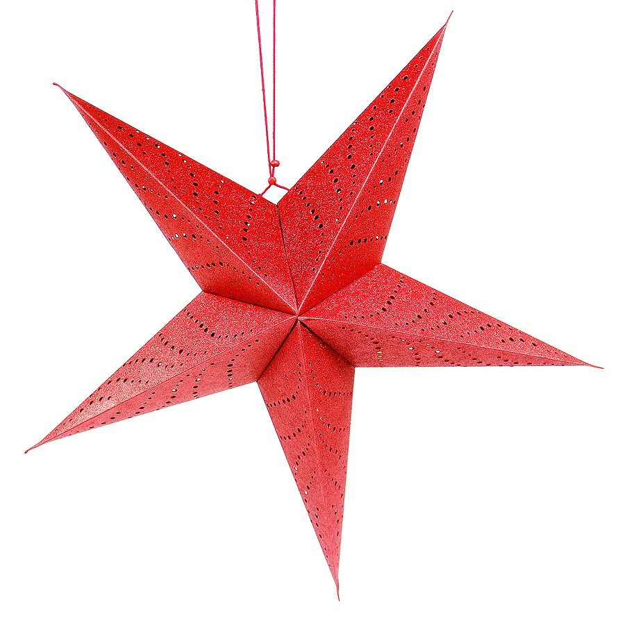 Светильник подвесной Star с кабелем 3,5 м и патроном под лампочку E14, 60 см., красный - фото 1 - id-p167310157