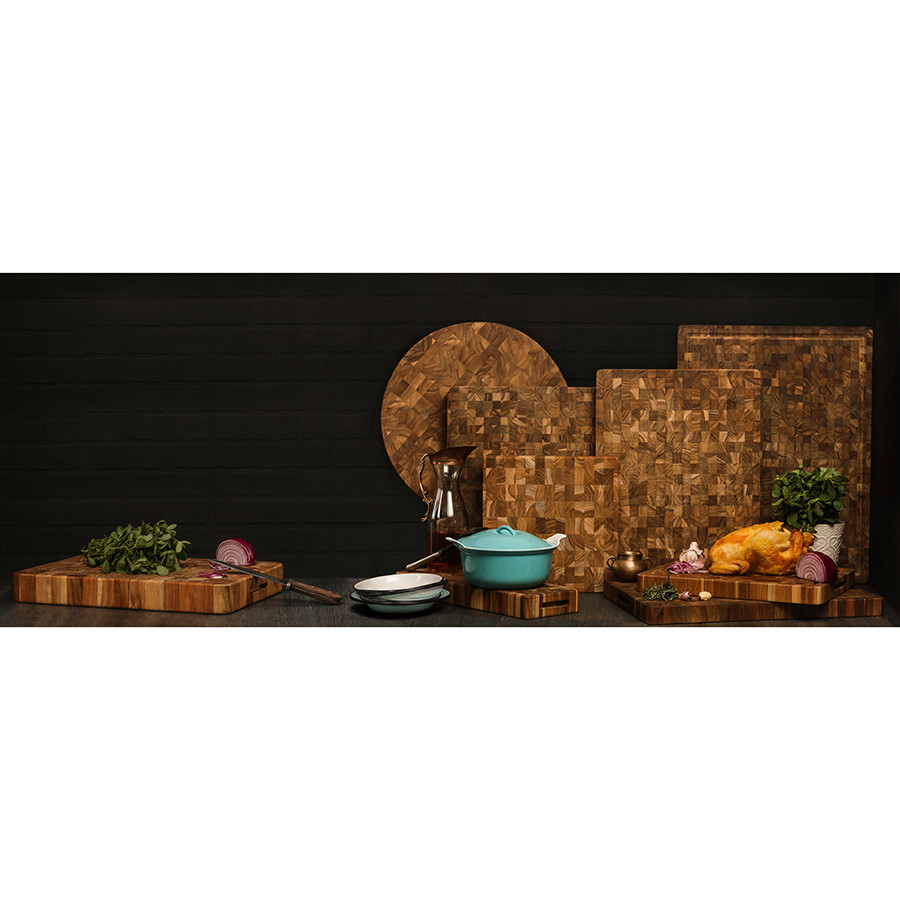 Доска разделочная торцевая Butcher Block круглая 46 см - фото 5 - id-p167304934