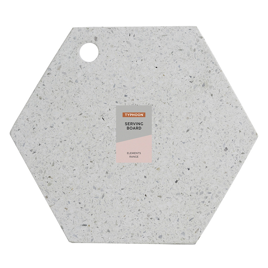 Доска сервировочная из камня Elements Hexagonal 30 см - фото 6 - id-p167304948