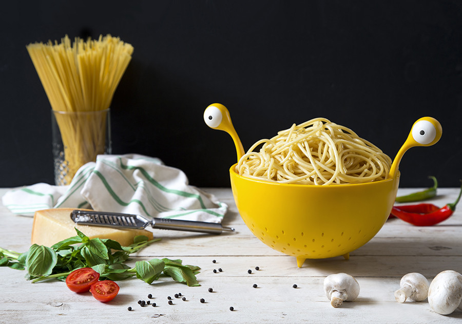 Дуршлаг Spaghetti Monster желтый - фото 2 - id-p167304965