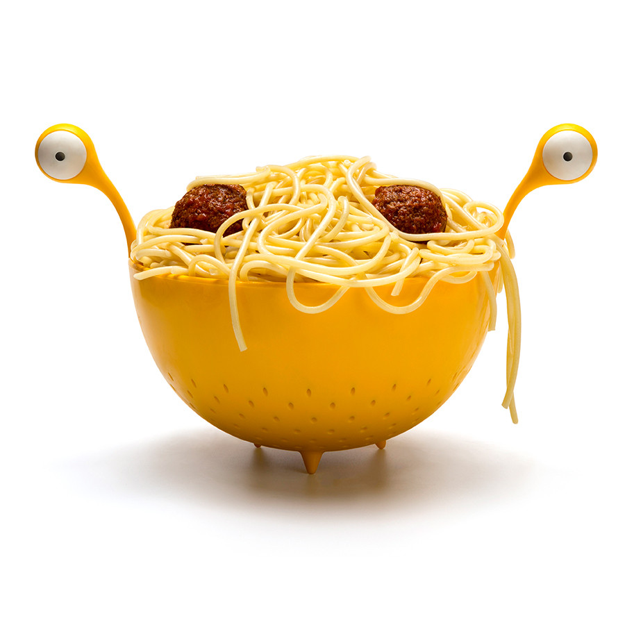 Дуршлаг Spaghetti Monster желтый - фото 3 - id-p167304965