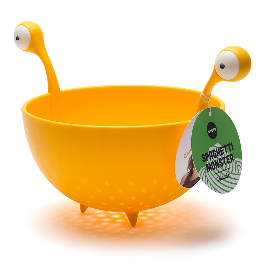 Дуршлаг Spaghetti Monster желтый - фото 6 - id-p167304965