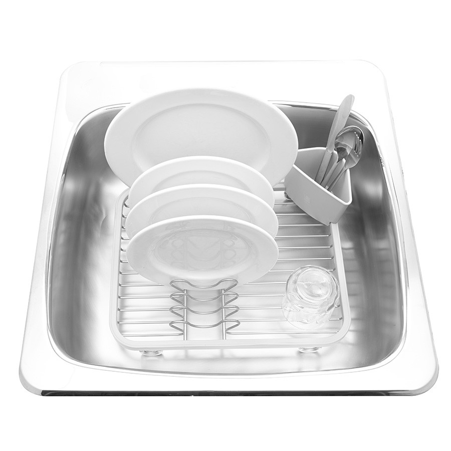 Сушилка для посуды Sinkin, белая/никель - фото 3 - id-p167311739