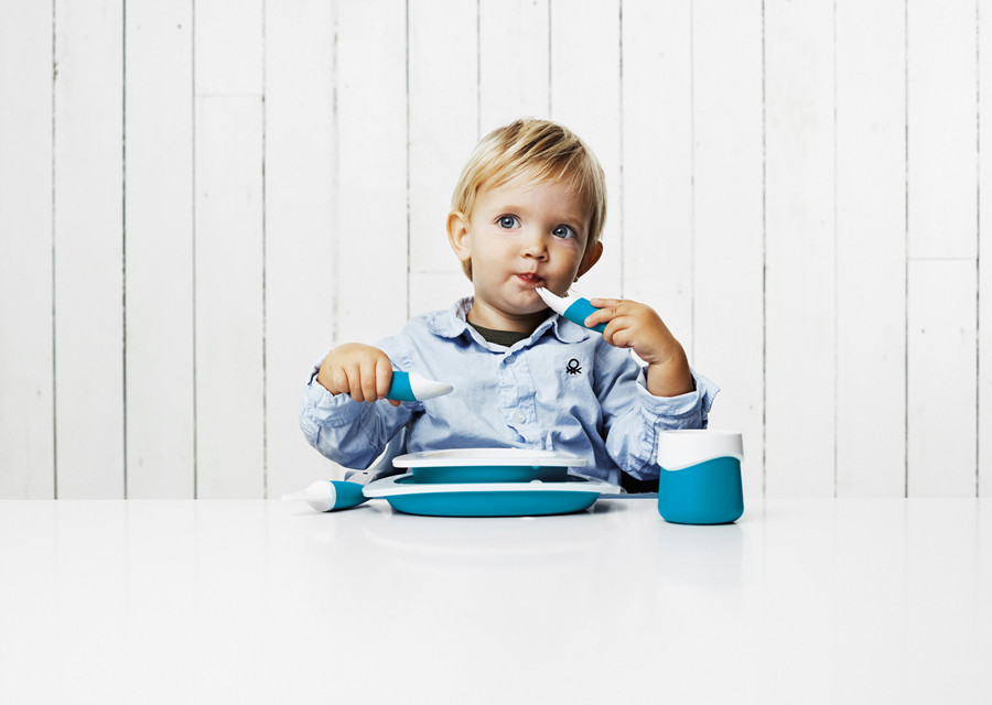 Набор столовый детский голубой - фото 2 - id-p167307954