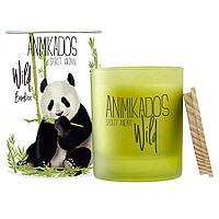 Свеча ароматическая Wild Panda, Бамбуковый, 40 ч