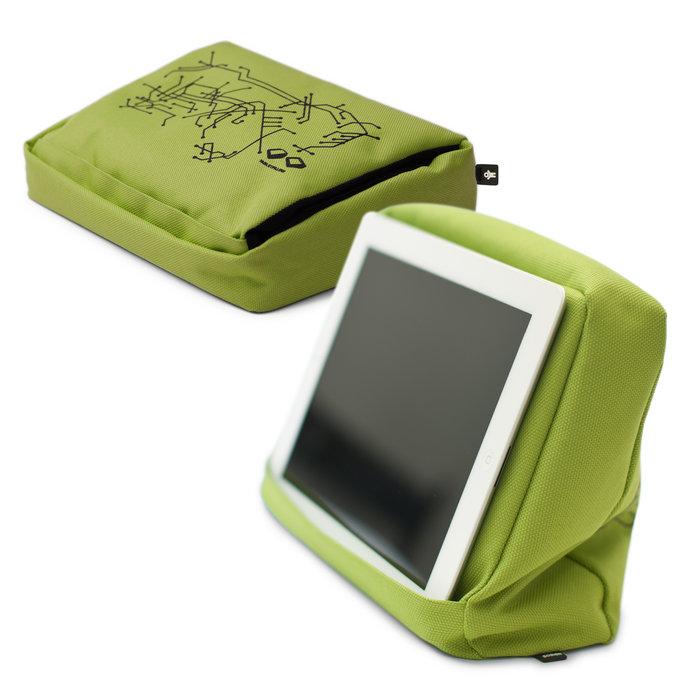Подставка с карманом для планшета Hitech 2 зеленая-черная - фото 1 - id-p167309042