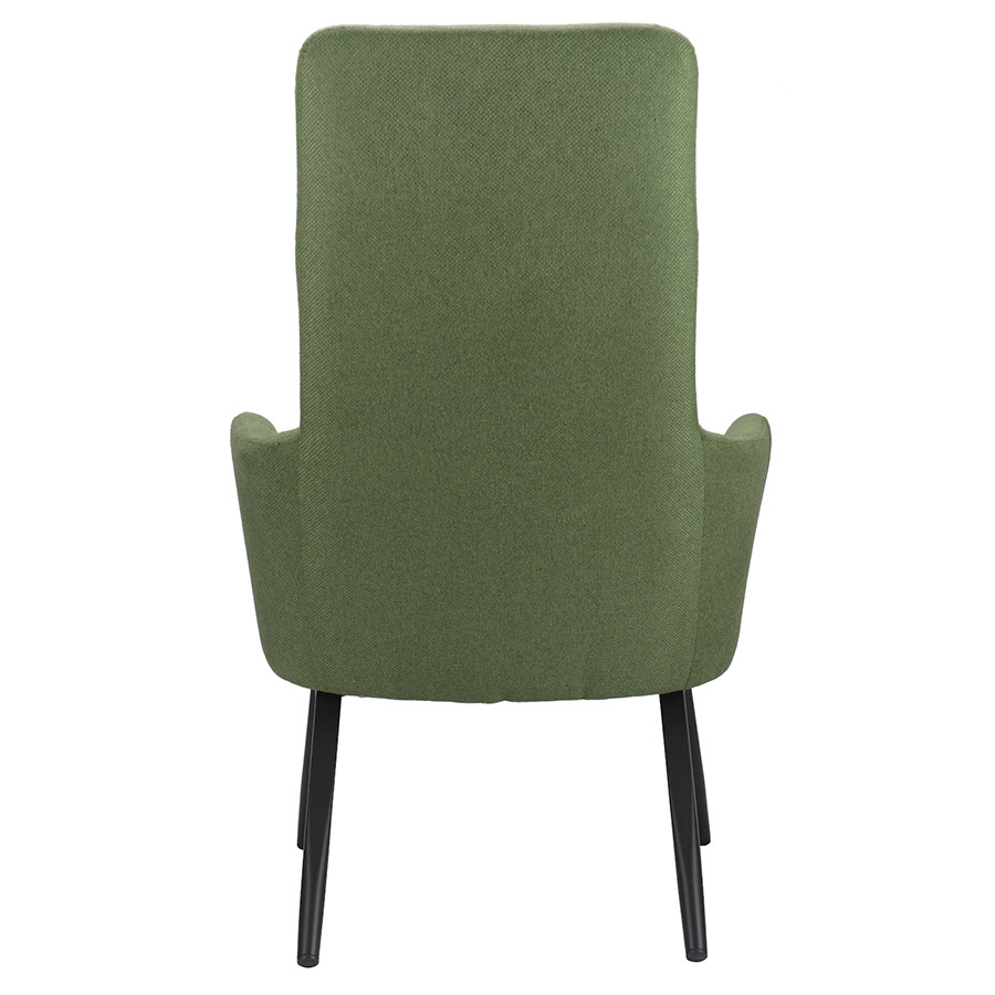 Кресло с подставкой для ног и подушкой Bridjet, рогожка, зеленое - фото 6 - id-p167306012