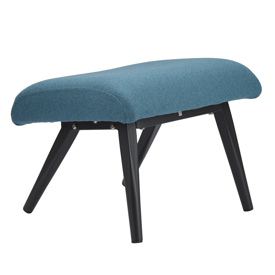 Кресло с подставкой для ног и подушкой Bridjet, рогожка, серо-голубое - фото 7 - id-p167306013